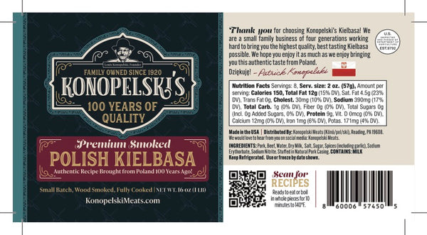 Konopelski’s Kielbasa- Rope Style Packs
